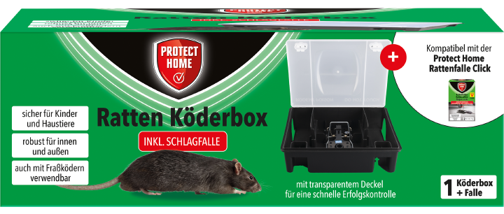 PROTECT HOME Rattenköderbox inkl. Schlagfalle